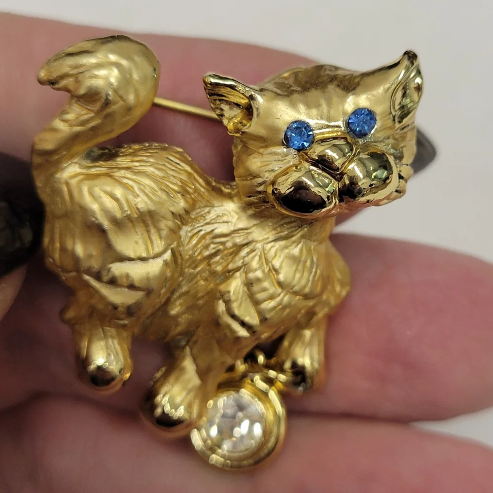 Vintage Giusti Cat Brooch - Picture 1 of 6